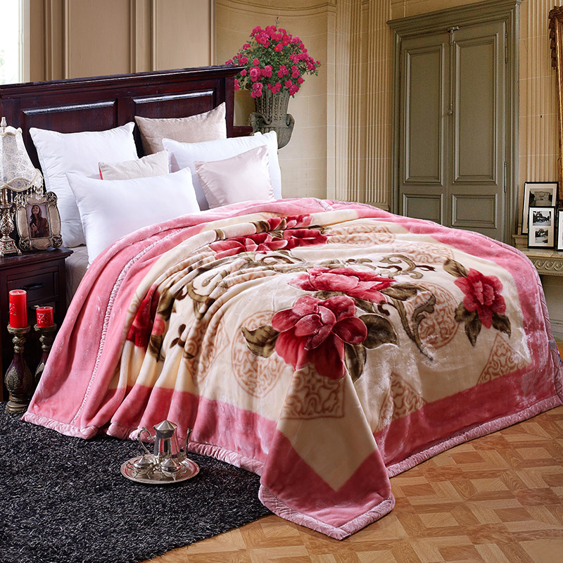 Acrylic doubled sided soft blanket (LASCHEL