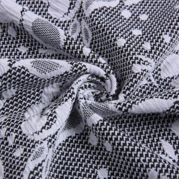 T/SP poly spun jacquard knit fabric