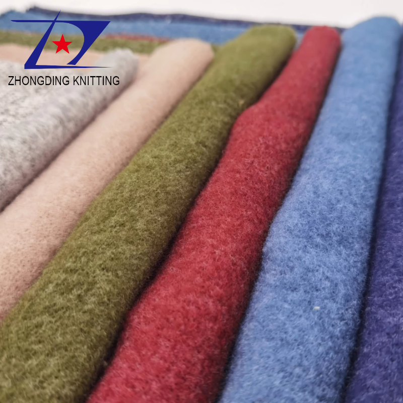 good factory 100% polyester brushed coarse fabric for winter garments blanket coats