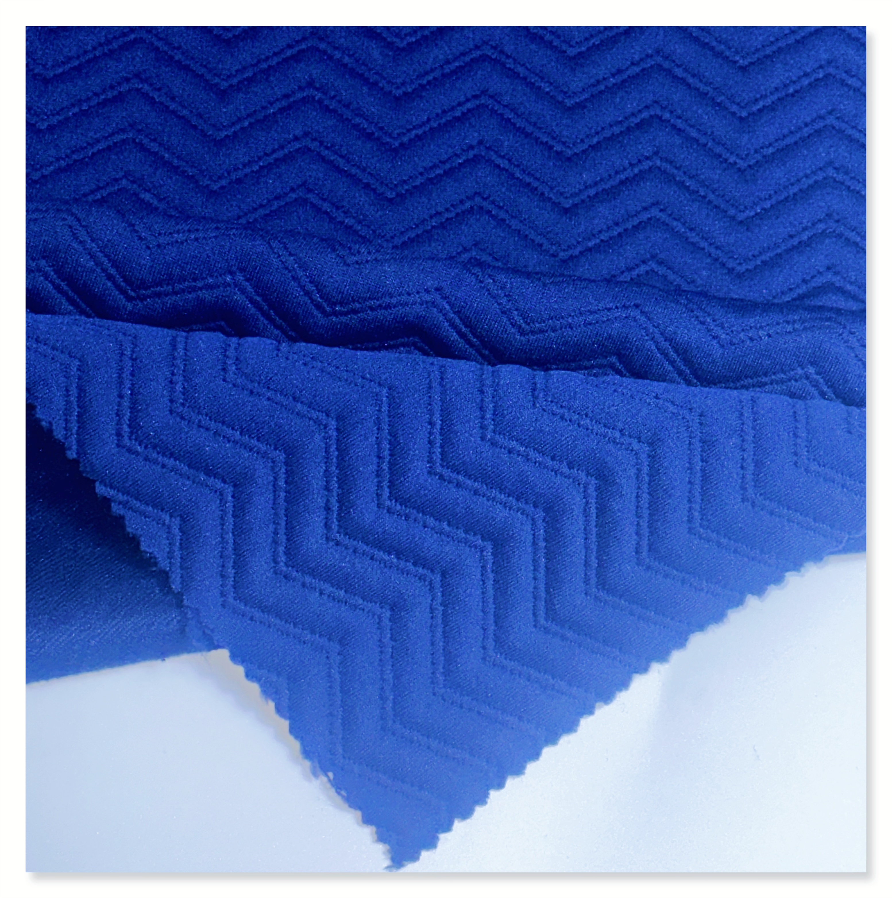 LA NO MOQ 100%Polyester customized design jacquard double face pattern fabric Knit Fabric For women