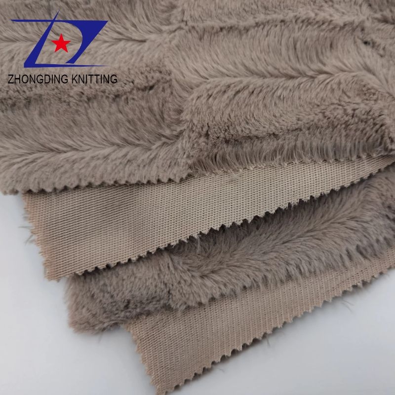 good factory 100% polyester PV/rabbit fleece fabric for winter garment ...