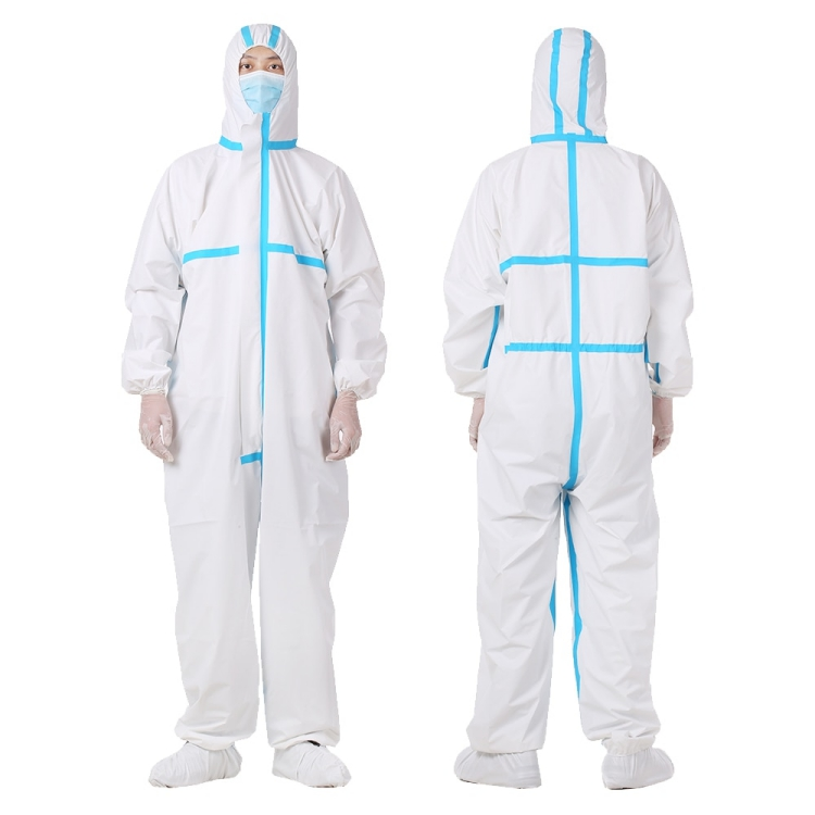 EN14126 Anti-virus Sterile Disposable Safety Jumpsuit Protective ...