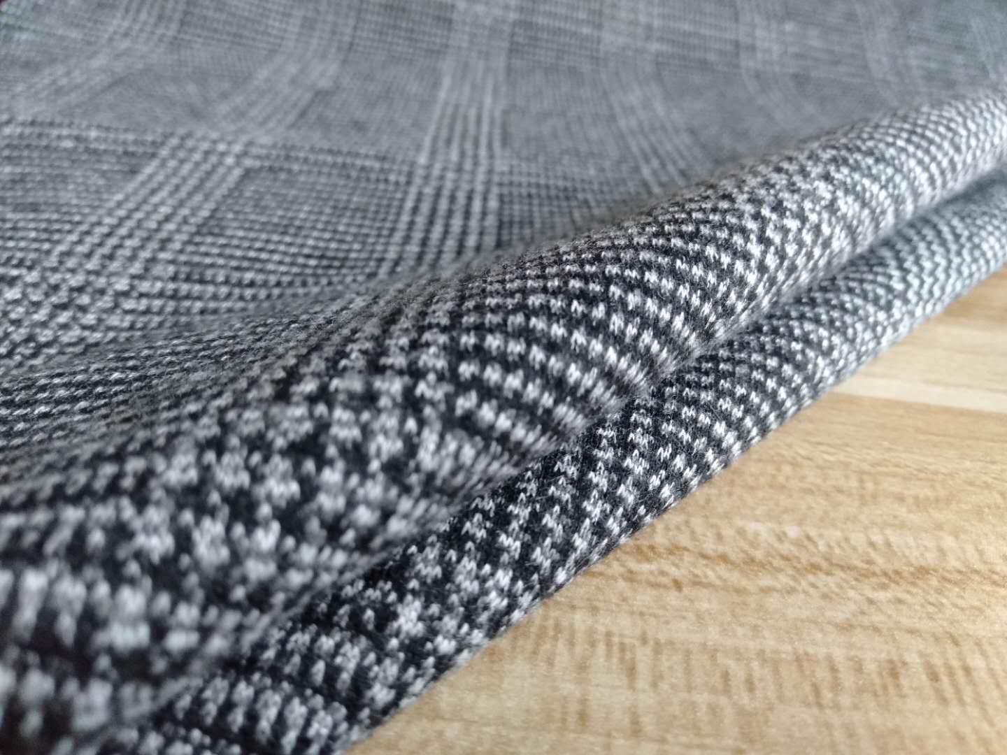 All polyester check jacquard