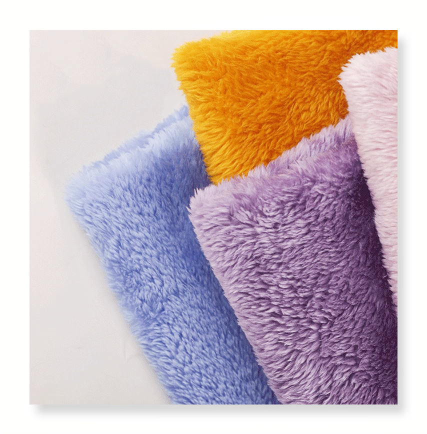 LA wholesale custom high quality 100% polyester single side dyed napping sherpa fleece fabric for garment blanket